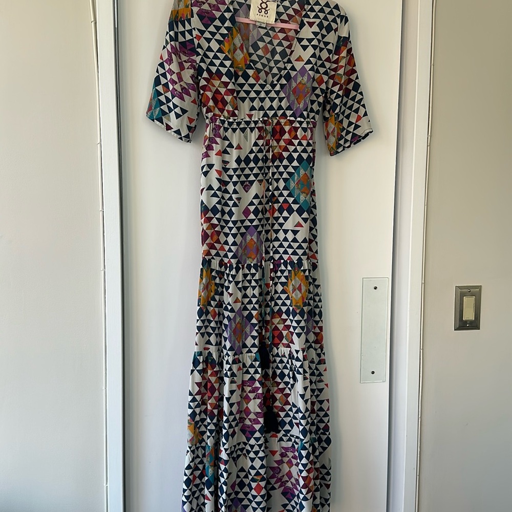 Figue Silk Multicolor Maxi Dress - EUC - Small -$995